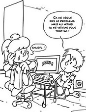 Coloriage Internet et pas net!