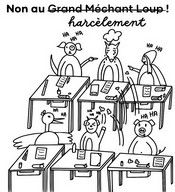 Coloriage Stop au harcelement scolaire