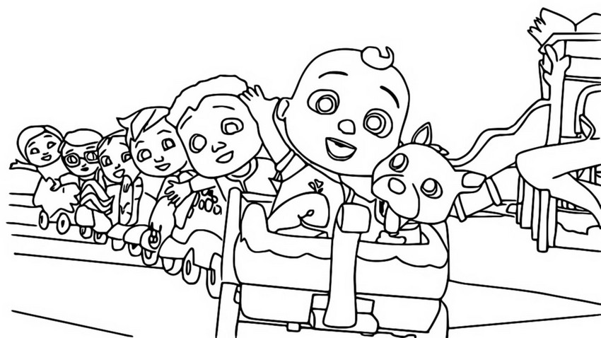 Coloring page Cocomelon Lane