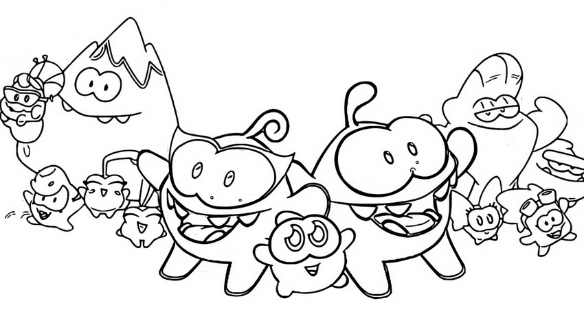 Coloring page Om Nom Stories