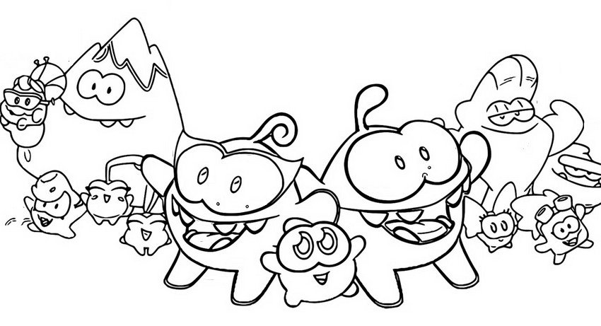 Dibujo para colorear Historias de Om Nom