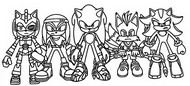 Coloring page Sonic Prime