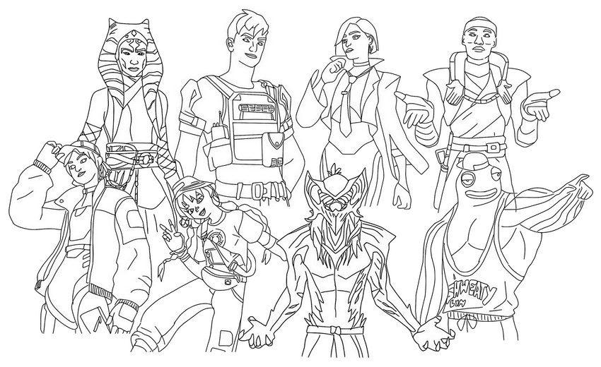 Coloring page Battle Pass