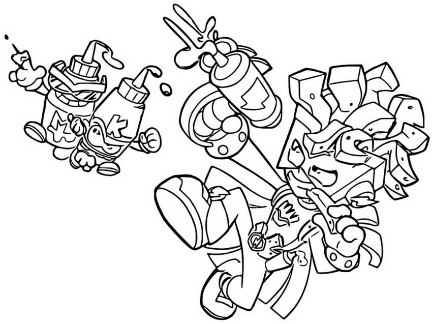 Coloring page Fryzer & Mus & Chup