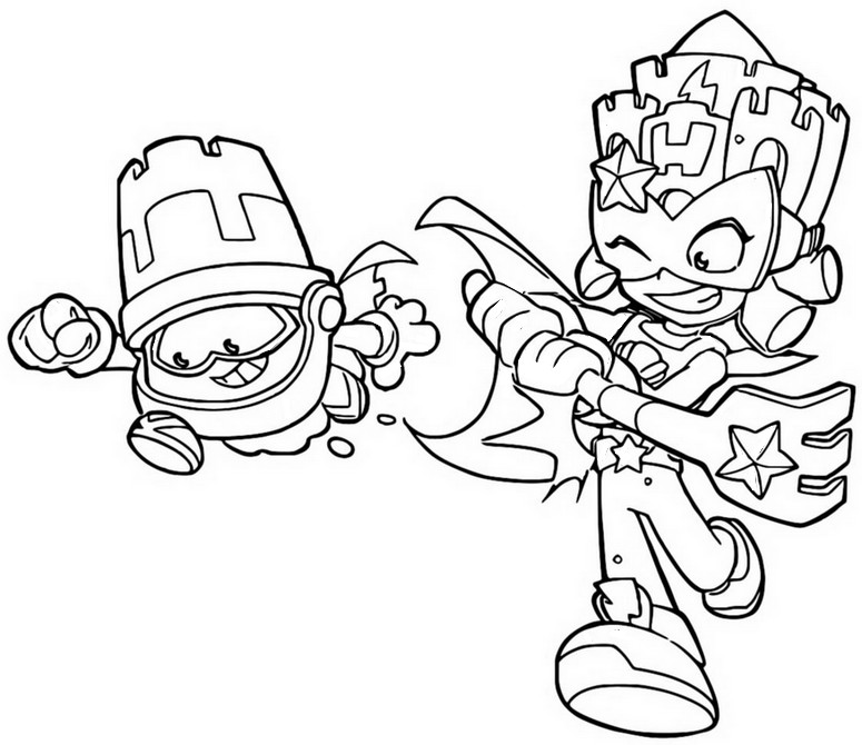 Coloring page Sandy Summer & Buckstar