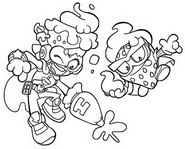 Coloring page Bithday Boy & Berry Cream