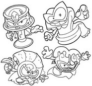 Coloring page X-plorators