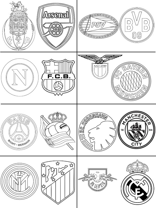 Coloring page Round of 16