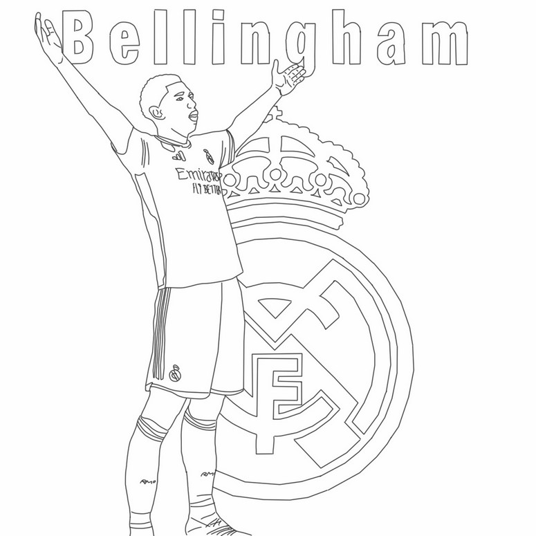 Desenho para colorir Jude Bellingham