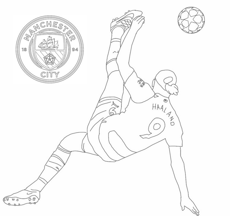 Coloring page Erling Haaland