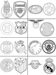 Dibujo para colorear - Octavos de final - Liga de Campeones 2023-2024
