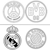 Imagen para colorear - Semifinal - Liga de Campeones 2023-2024
