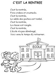 Coloriage C'est la rentrée