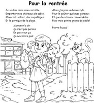 Coloriage Pour la rentrée