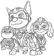 Coloring page Chase, Skye, Rubble