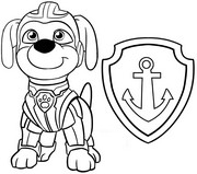 Coloring page Zuma - Badge