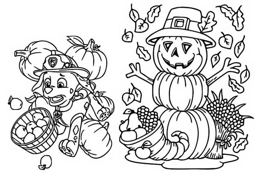 Coloring page Rocky - Pumpkin