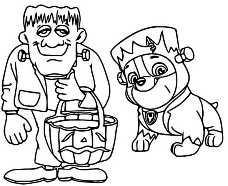 Dibujo para colorear Rubble - Frankenstein