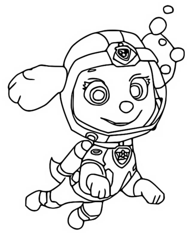 Coloring page Sea patrol scuba suit