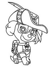 Coloring page Pirate outfit