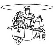 Coloring page Helicopter
