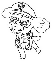 Coloring page Police outfit