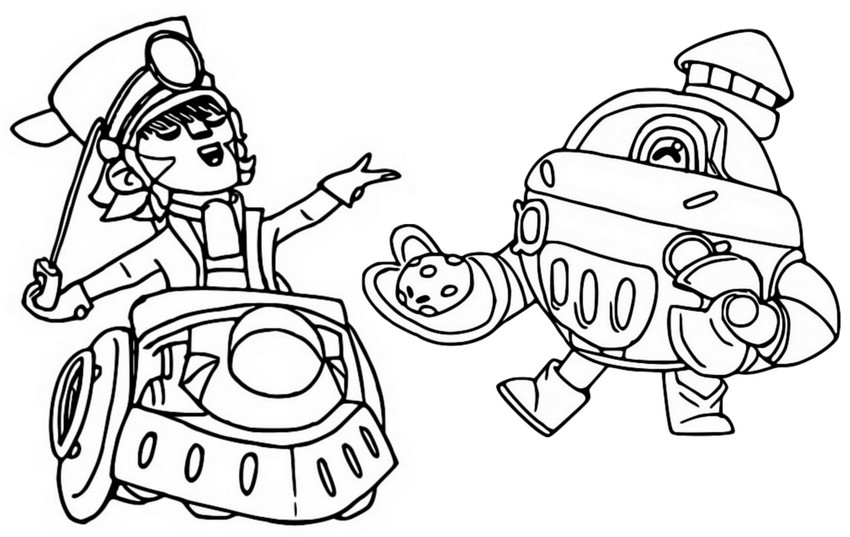 Coloring page Pearl & Chuck