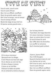 Coloriage En français: Vive le vent