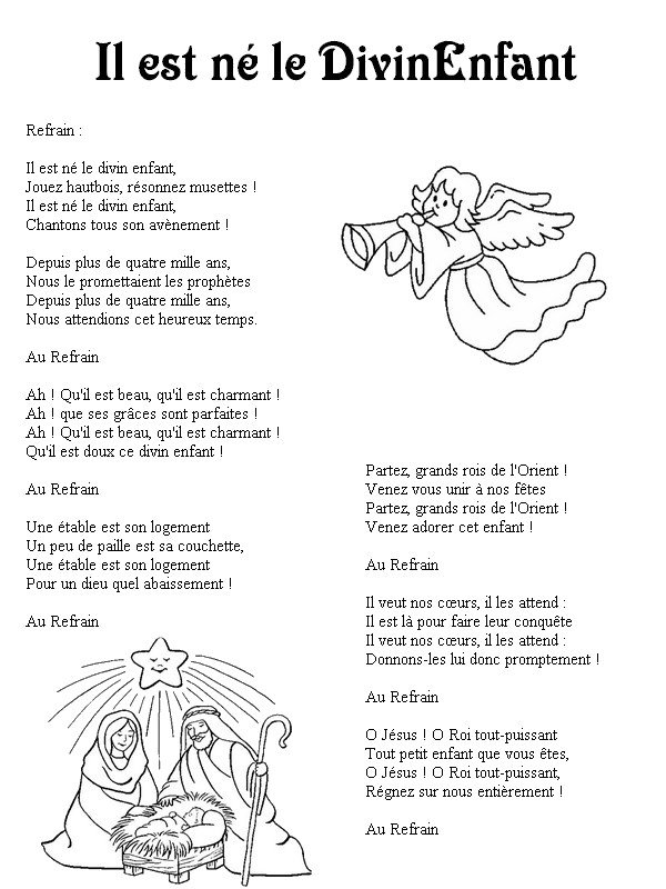 Coloriages Chansons de Noël