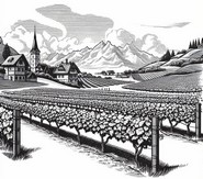 Coloring page Vine fields