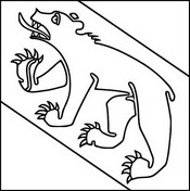 Coloring page Bern canton flag