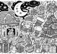 Coloriage Doodle Noël