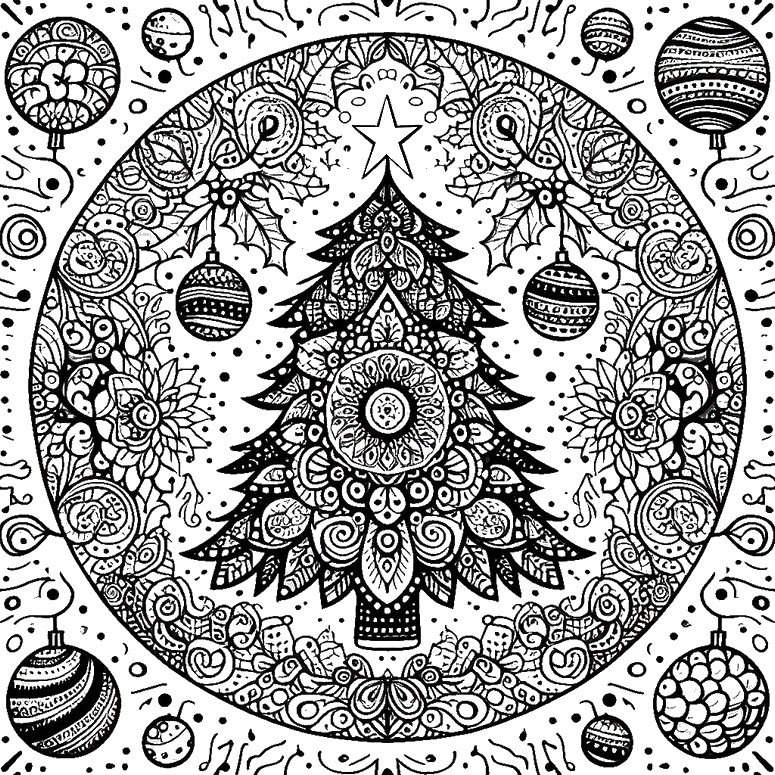 Coloring page Mandala