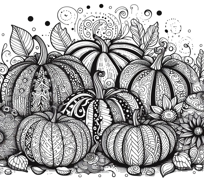 Coloriage Citrouilles