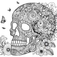 Coloring page Skull