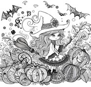 Dibujo para colorear Bruja