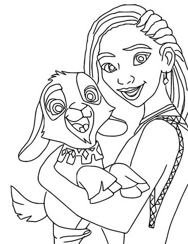 Coloring page Asha