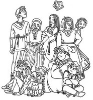 Image à colorier - Les amis - Wish - Asha et la bonne étoile