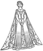 Dessin à colorier - Reine Amaya - Wish - Asha et la bonne étoile