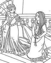 Målarbok Asha och drottning Amaya