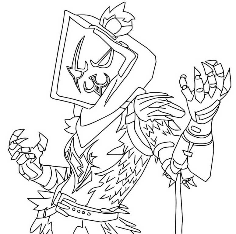 Coloring page Raven Team Leader