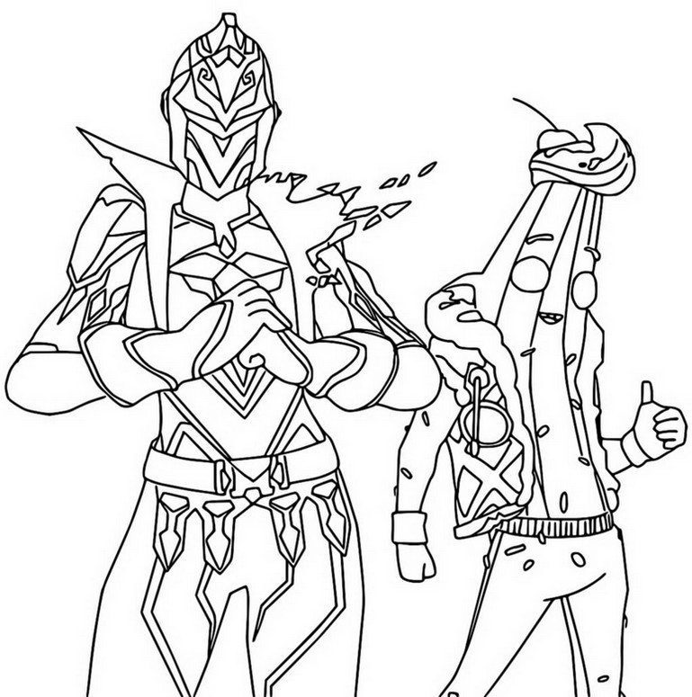 Coloring page Fortnite OG