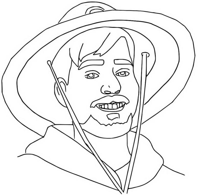 Coloring page MrBeast