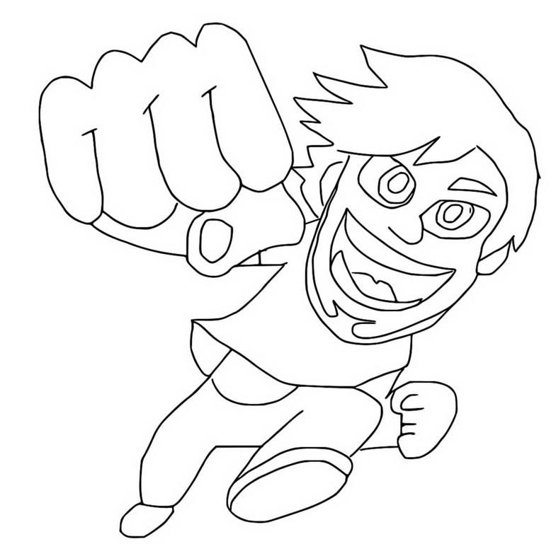 Desenho para colorir PewDiePie