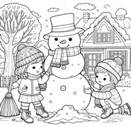 Coloring page With children