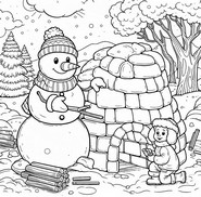 Coloring page Igloo