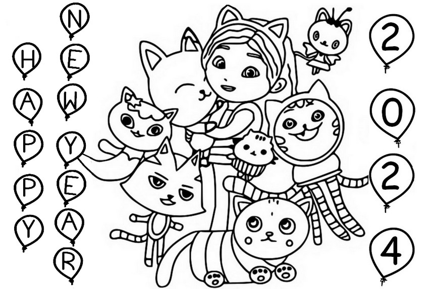 Coloring page Gabby's Dollhouse