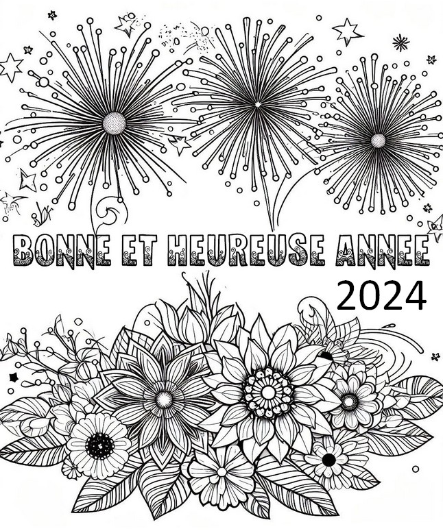 Disegno da colorare Bonne année