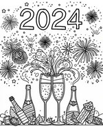 Coloring page Champagne!