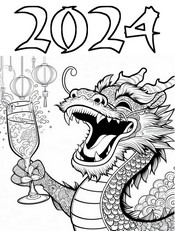 Coloring page Dragon